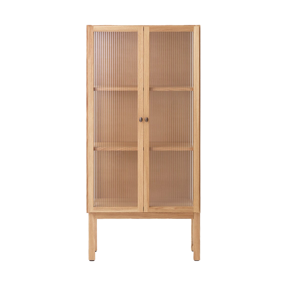 Audo Copenhagen Curiosity Schrank mit Glastüren 143 cm Oak