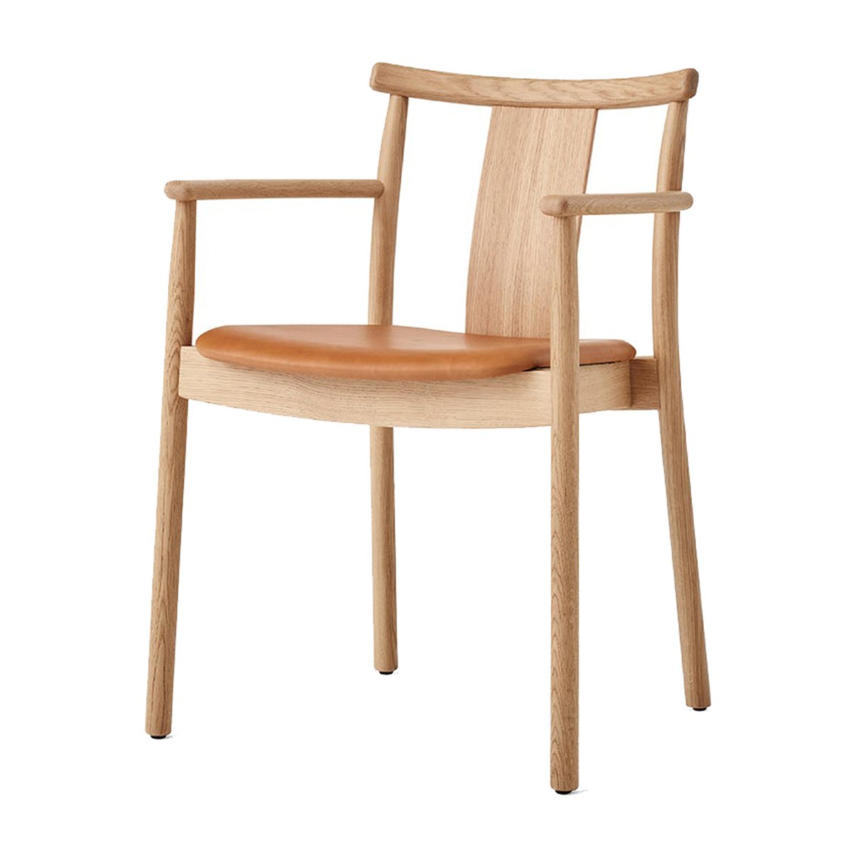 Audo Copenhagen Merkur Stuhl mit Sitzkissen Oak- Dakar 0250 cognac