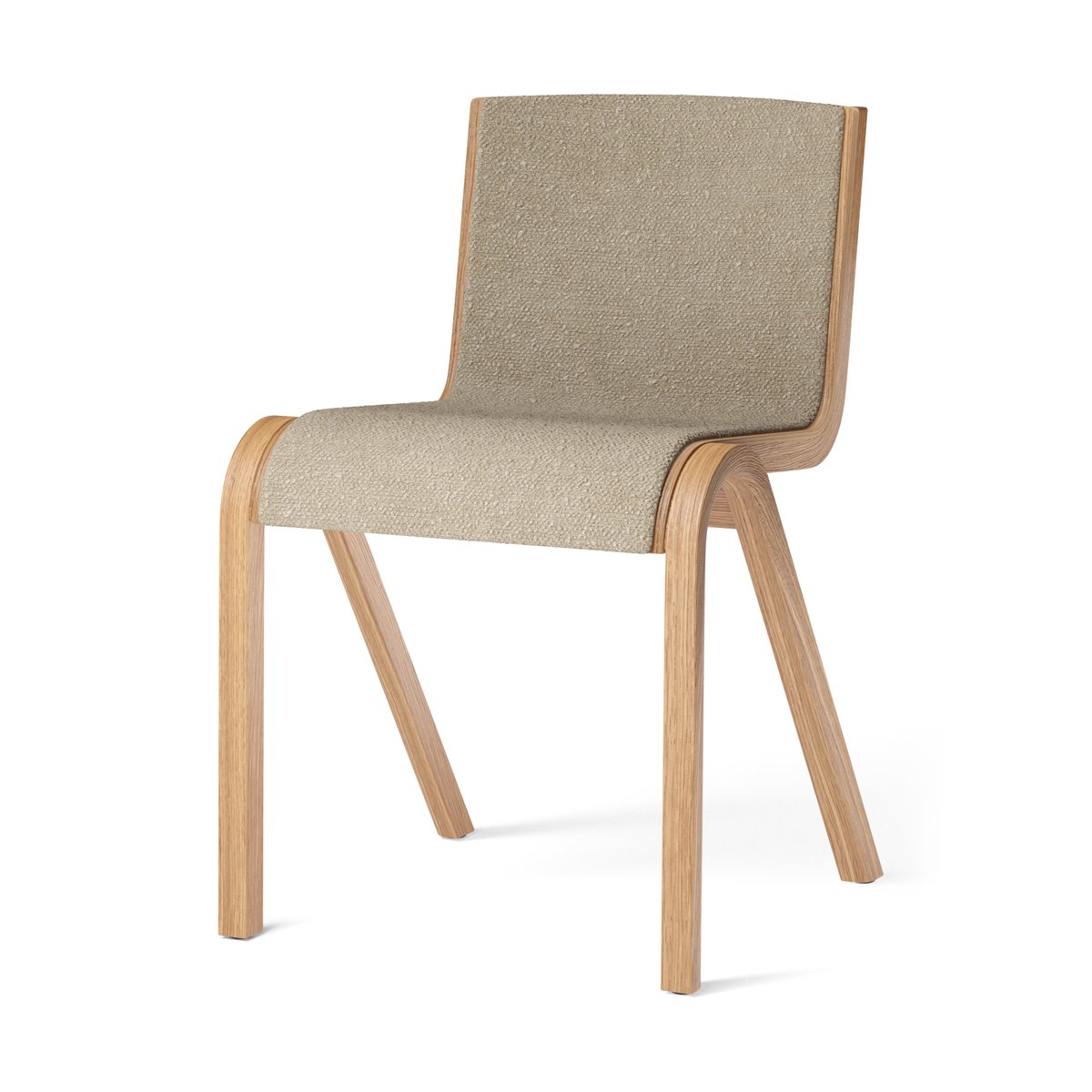 Audo Copenhagen Ready Stuhl mit Stoffbezug Natural oak-Audo Bouclé 02