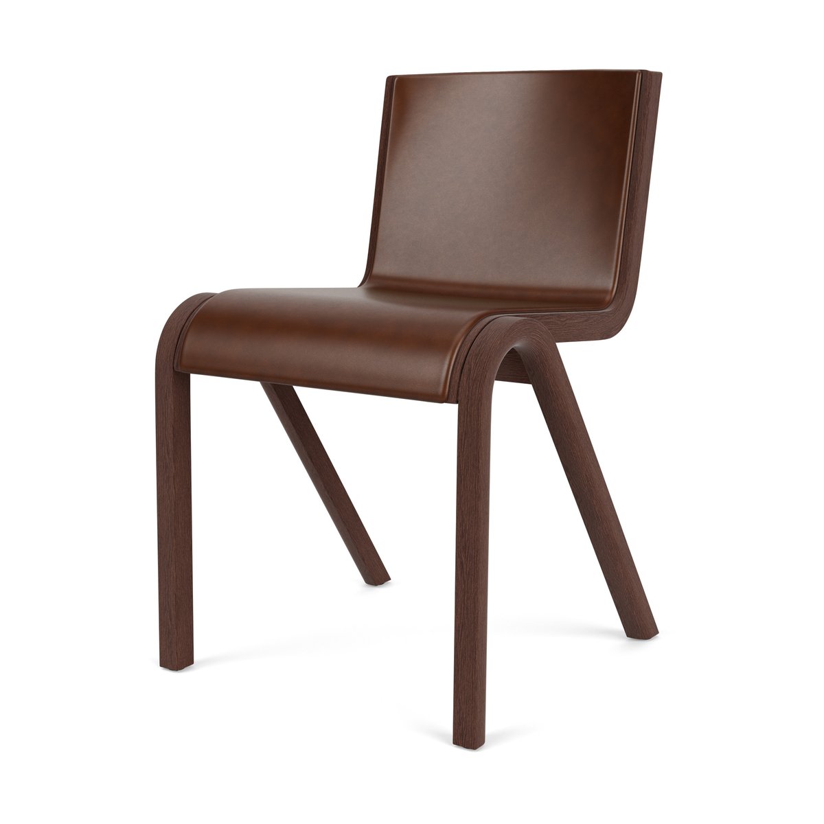 Audo Copenhagen Ready Stuhl mit Stoffbezug Red oak-Dakar 0329 Brown