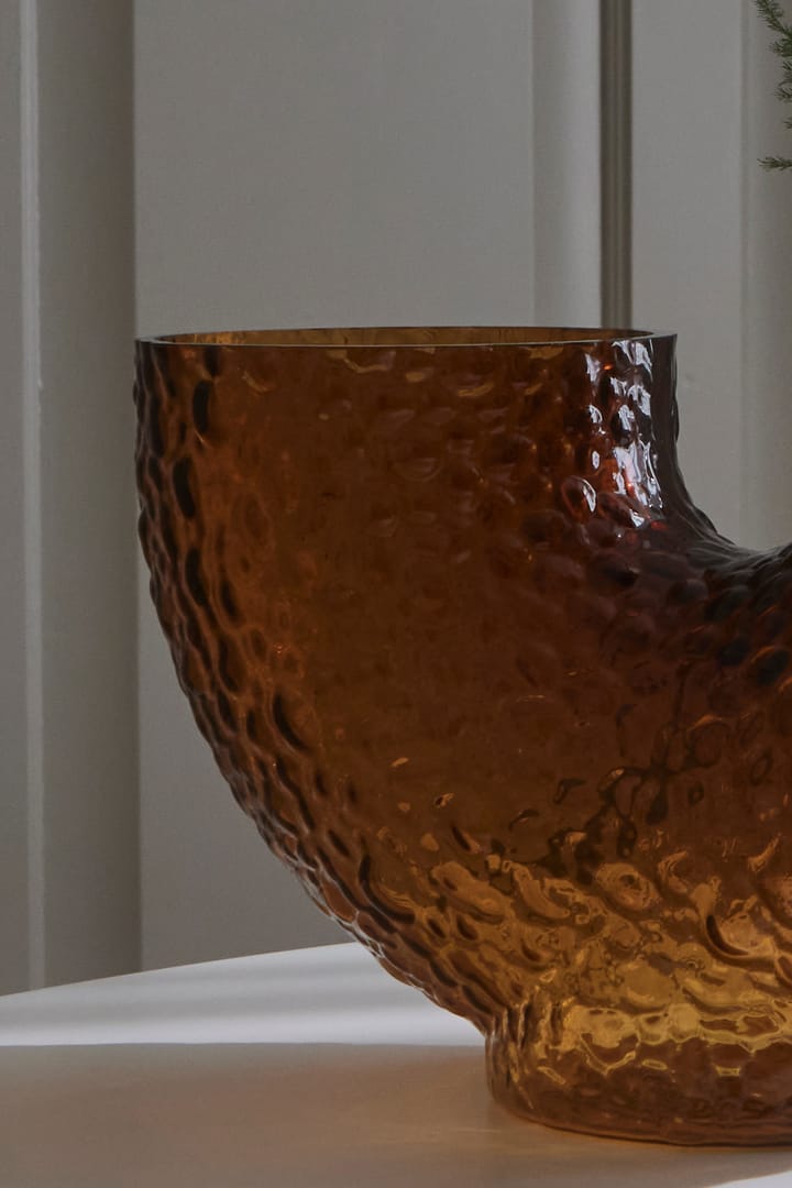 Arura Vase niedrig, Amber AYTM