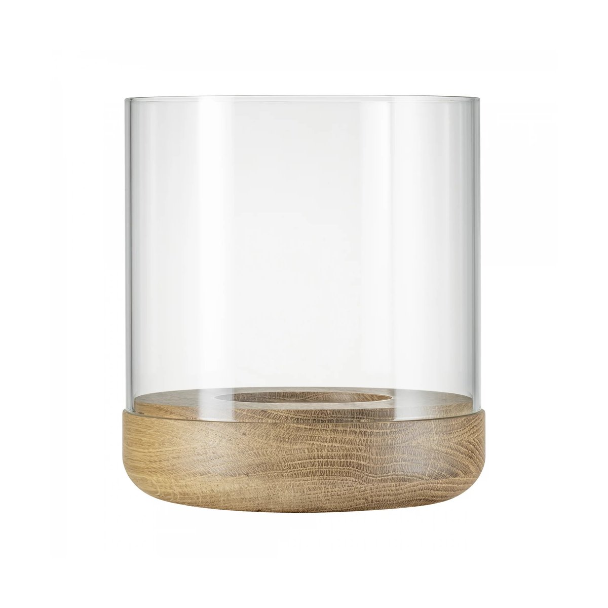 blomus Lanto lanterna Windlicht XL Ø26,5cm Transparent-oak