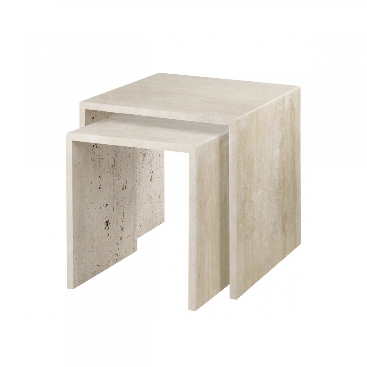 blomus Varu Beistelltisch 2 Teile Travertine