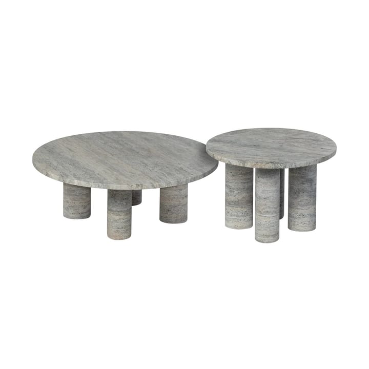 Volos Beistelltisch S Ø52 cm - Silver Travertine - blomus