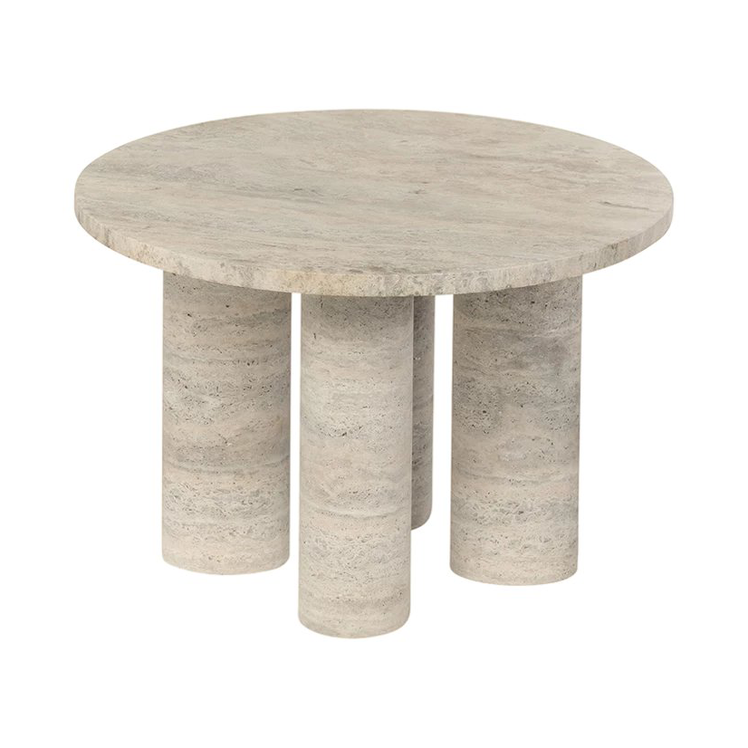 blomus Volos Beistelltisch S Ø52 cm Travertine