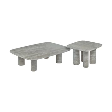 Volos Beistelltisch S 52x52 cm - Silver Travertine - blomus