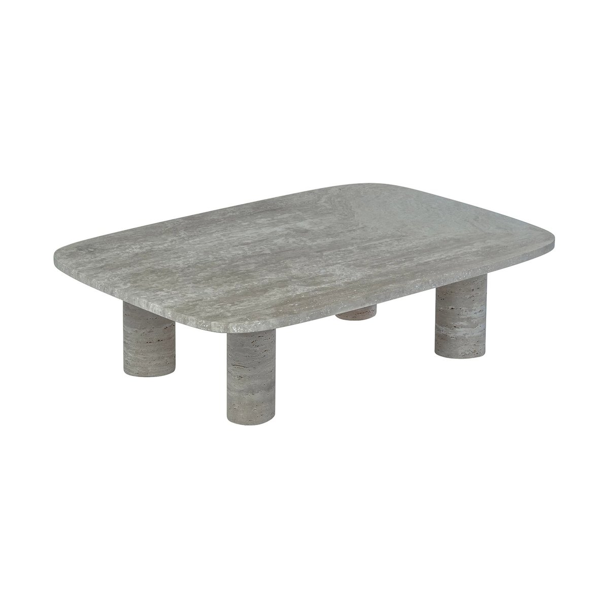 blomus Volos Couchtisch L 100x70 cm Silver Travertine