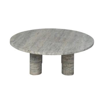 Volos Couchtisch L Ø75 cm - Silver Travertine - blomus