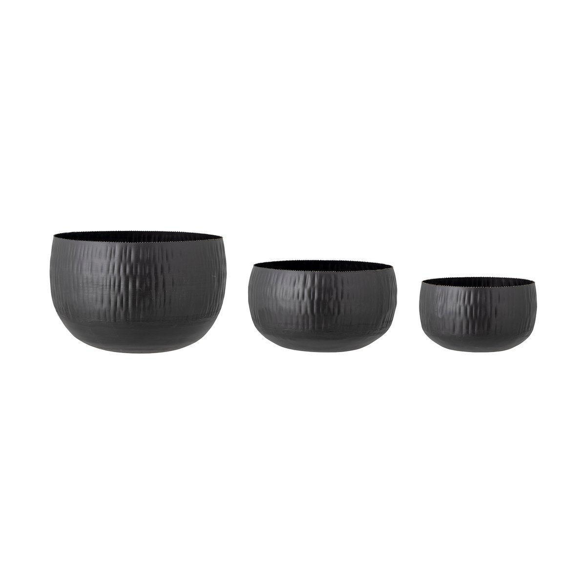 Bloomingville Abisha Blumentopf 3er Pack Schwarz