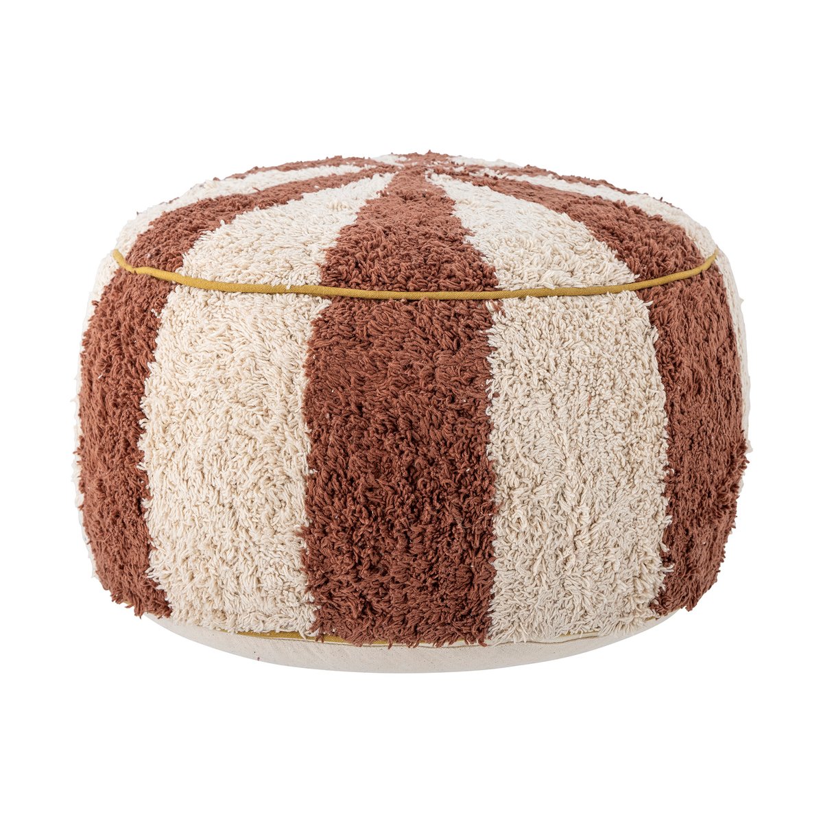 Bloomingville Charoline Pouf Ø44cm Braun-weiß