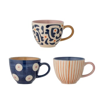 Eviaya Tasse 29 cl 3-teilig - Blau-multi - Bloomingville