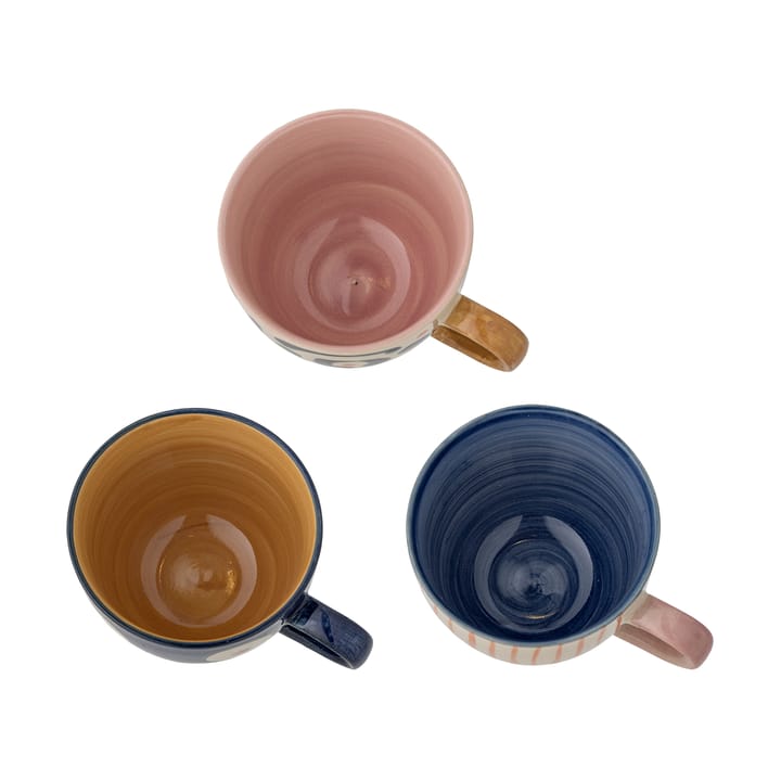 Eviaya Tasse 29 cl 3-teilig, Blau-multi Bloomingville