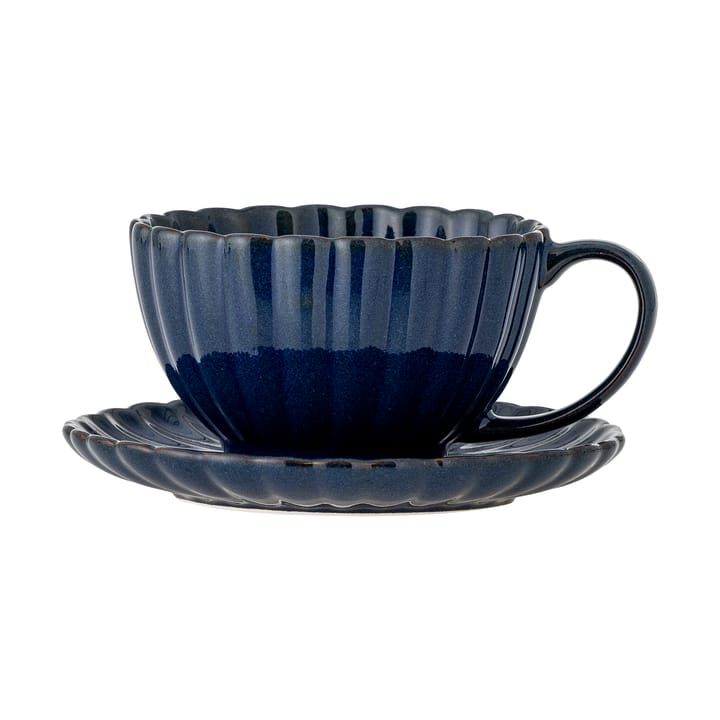 Latina Tasse 22 cl mit Untertasse - Blau - Bloomingville