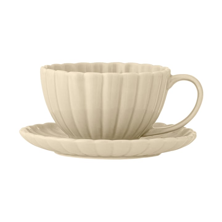 Latina Tasse 22 cl mit Untertasse - Natur - Bloomingville