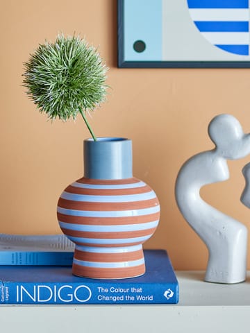 Lindir Vase 19 cm - Blau-Braun - Bloomingville