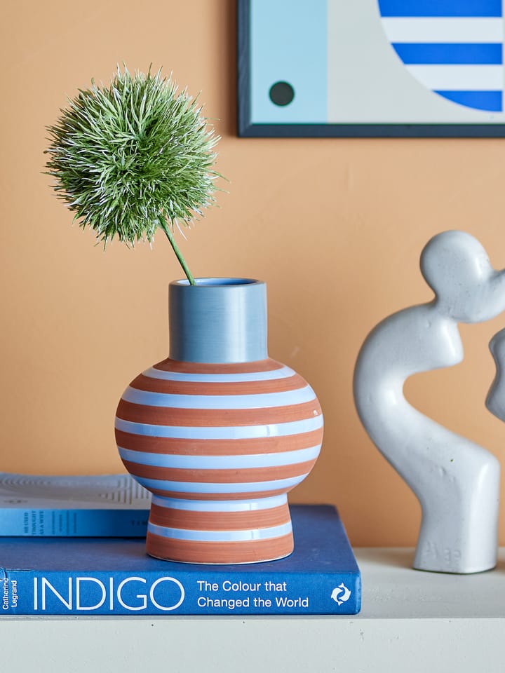 Lindir Vase 19 cm, Blau-Braun Bloomingville