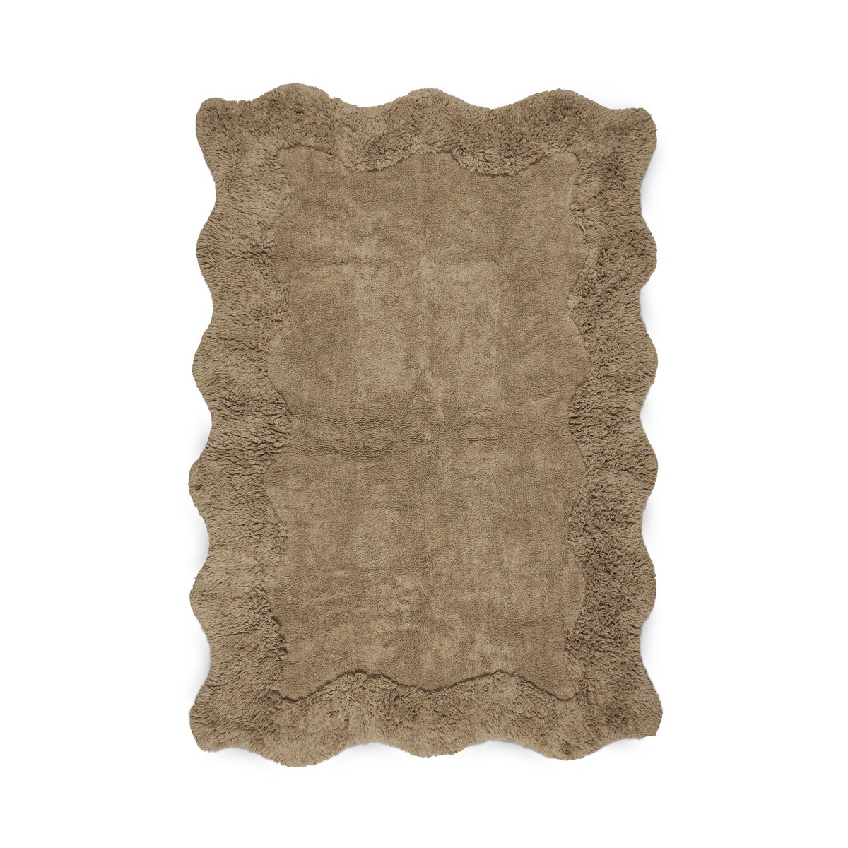 Boel & Jan Curly Baumwollteppich 160x230 cm, Beige