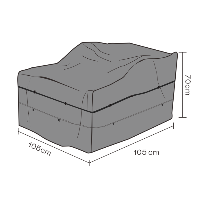 Brafab Möbelschutz Sessel - Schwarz 105 cm - Brafab