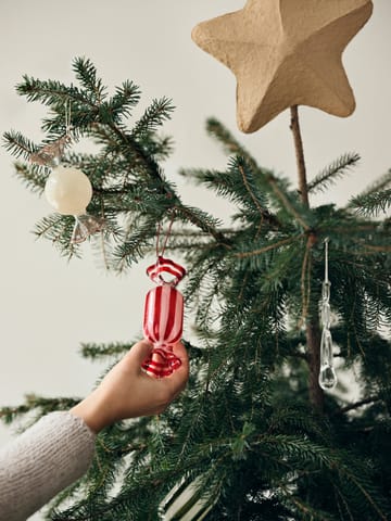 Candy Weihnachtsbaumanhänger Glas 2 Teile - Creme - Broste Copenhagen