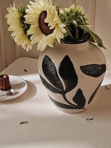 Herbert Vase 40 cm - Black-rainy day green - Broste Copenhagen