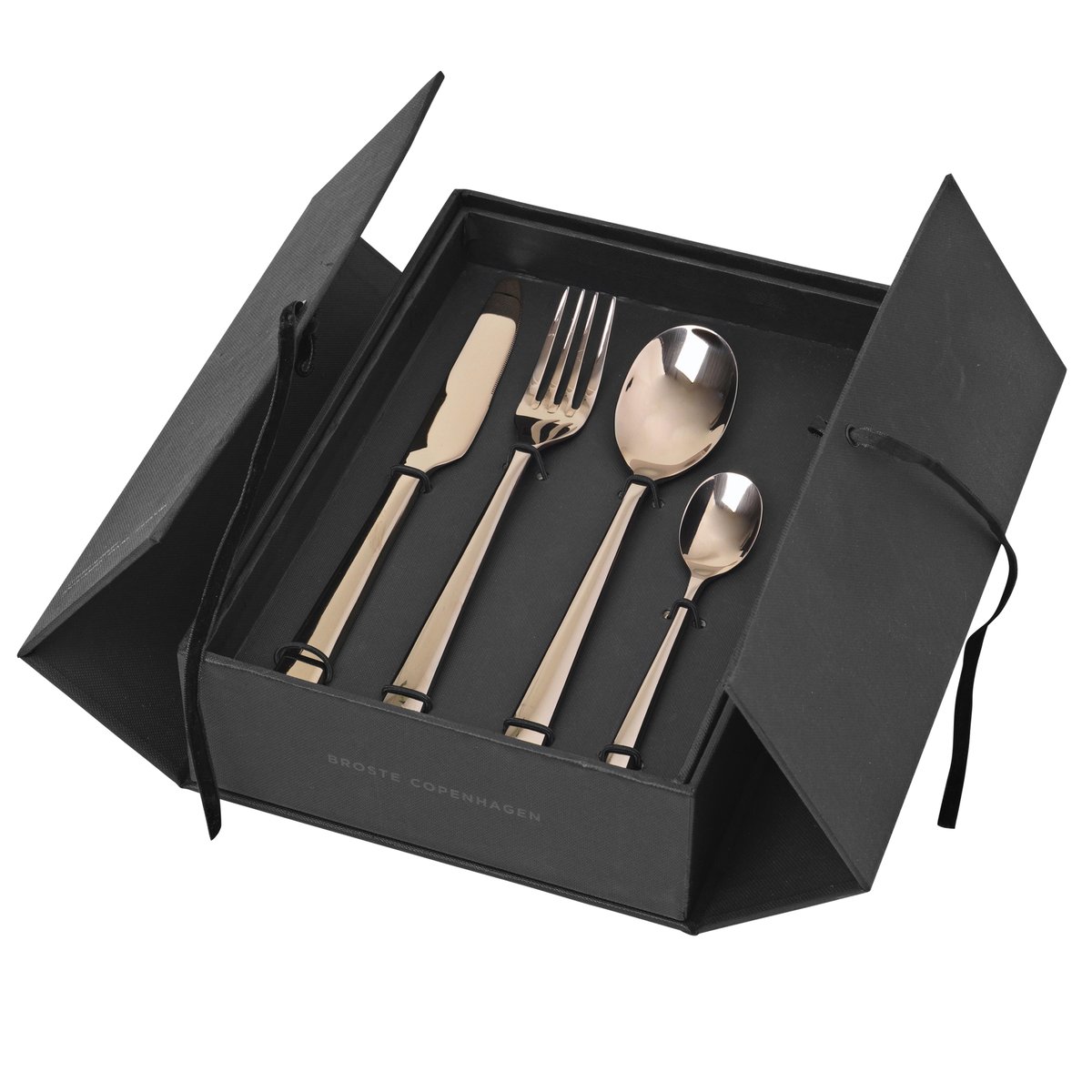 Broste Copenhagen Hune Besteck 16 Teile Titanium espresso