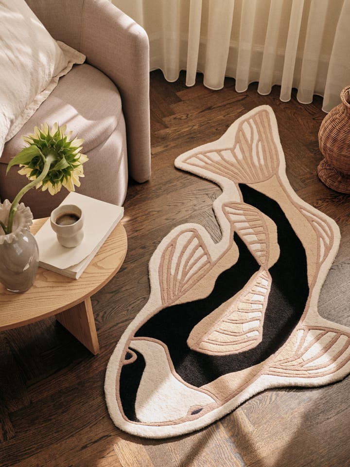 Koi Teppich 97 x 130cm, Black-beige Broste Copenhagen