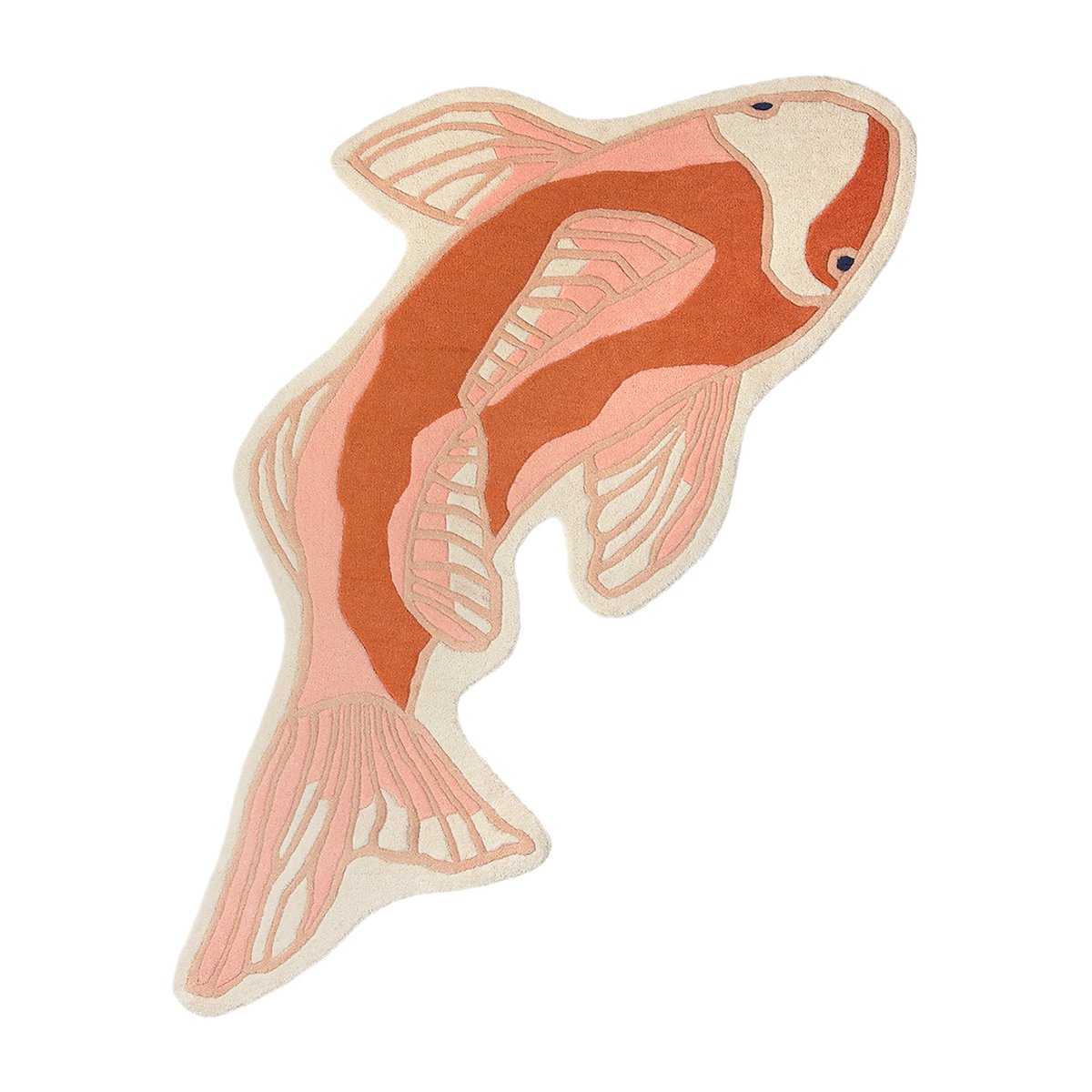 Broste Copenhagen Koi Teppich 97 x 130cm Pumkin orange