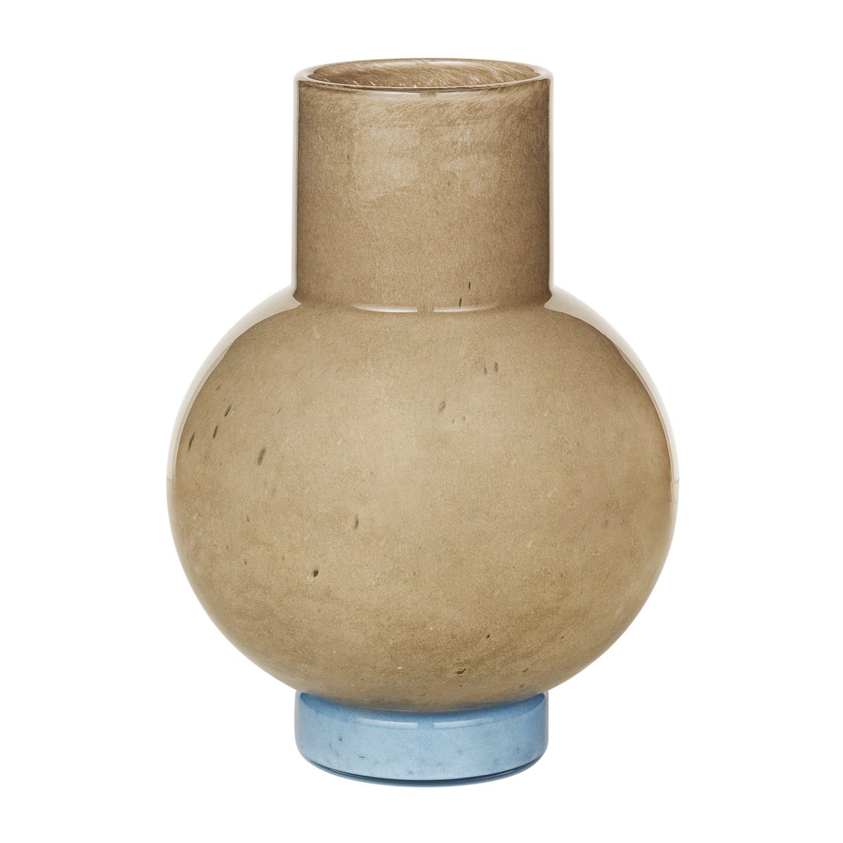 Broste Copenhagen Mari Vase 27cm Taupe-seranity light blue