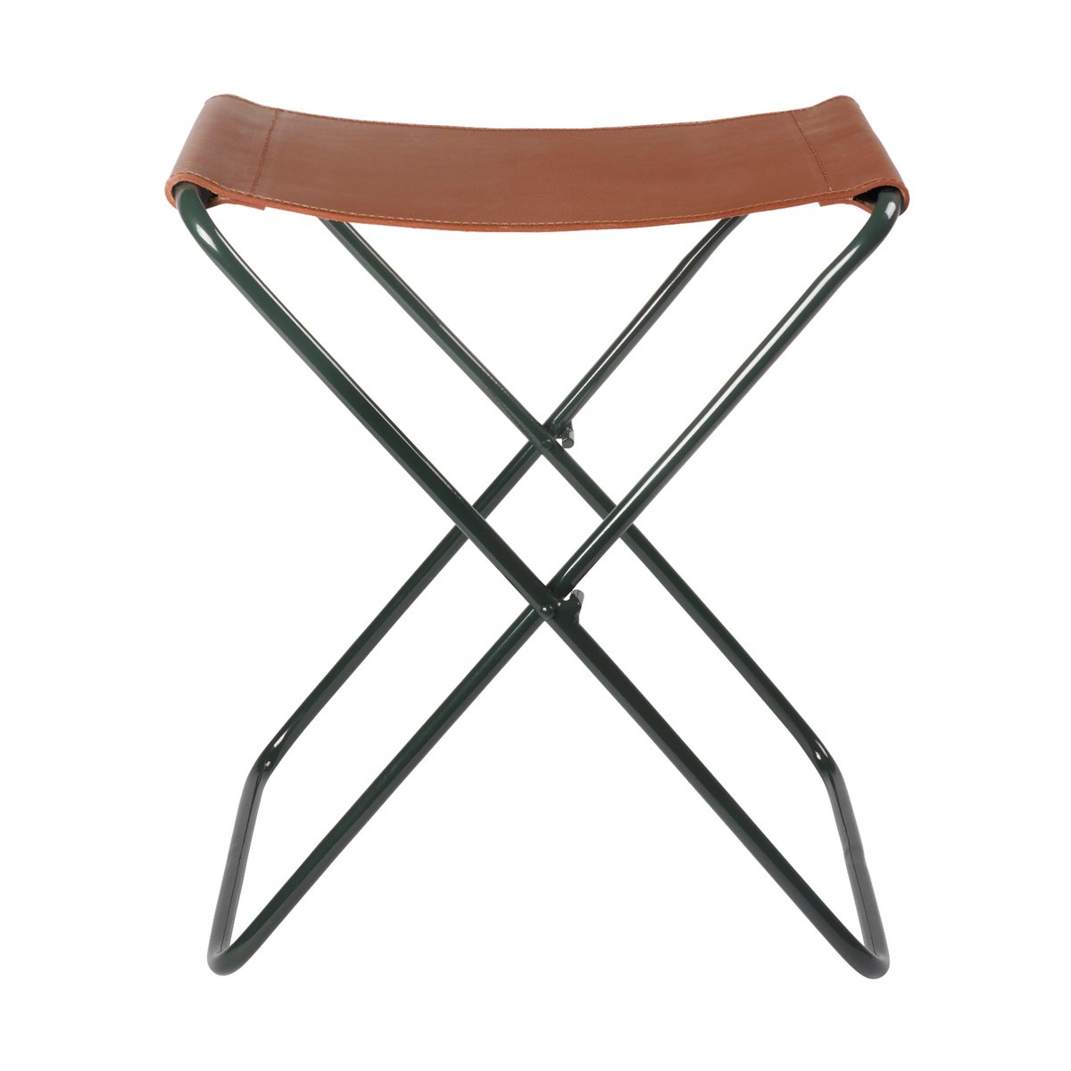 Broste Copenhagen Nola Hocker Leder Forest Green