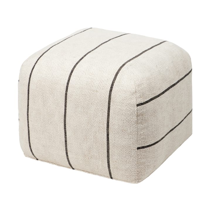 Sigrid Pouf 50x50 cm - Light Beige-Black - Broste Copenhagen