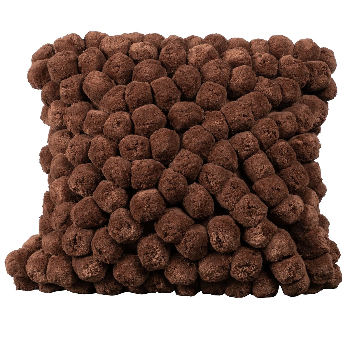 Byon Pom Pom Kissen 45 x 45cm Braun