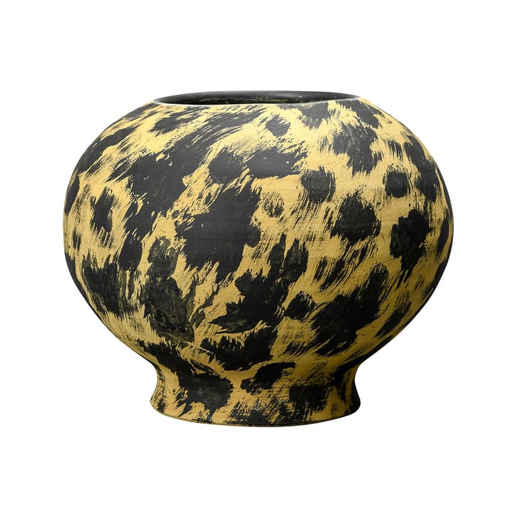 Safari Vase 30cm, Schwarz-gelb Byon