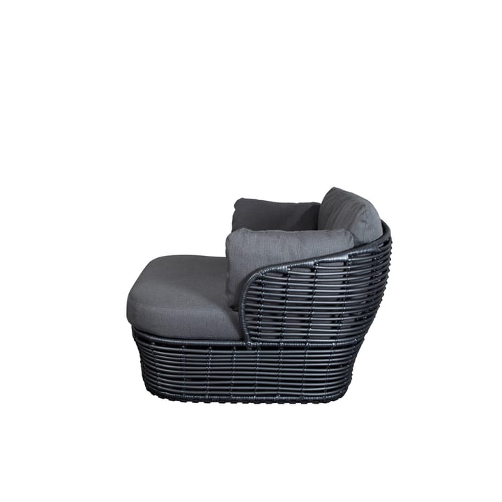 Basket Lounge-Sessel, Graphit Grau, inkl. graue Kissen Cane-line