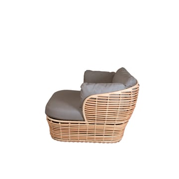 Basket Lounge-Sessel - Natural, inkl. taupefarbene Kissen - Cane-line