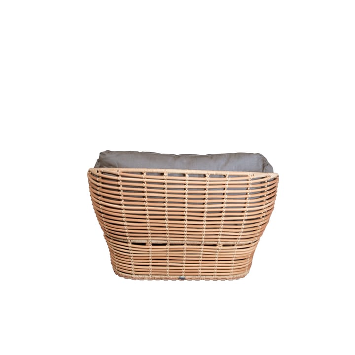 Basket Lounge-Sessel, Natural, inkl. taupefarbene Kissen Cane-line