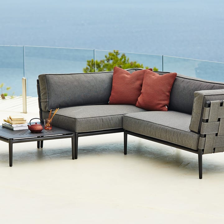 Conic Modulsofa, Cane-Line Airtouch Grey, Récamiere, inkl. Kissen Cane-line