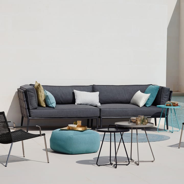 Conic Modulsofa, Cane-Line Airtouch Grey, Récamiere, inkl. Kissen Cane-line