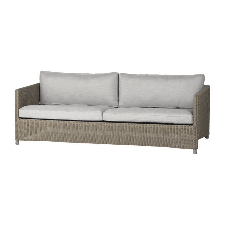Diamond 3-Sitzer Sofa - Natural, caneline natté light grey - Cane-line