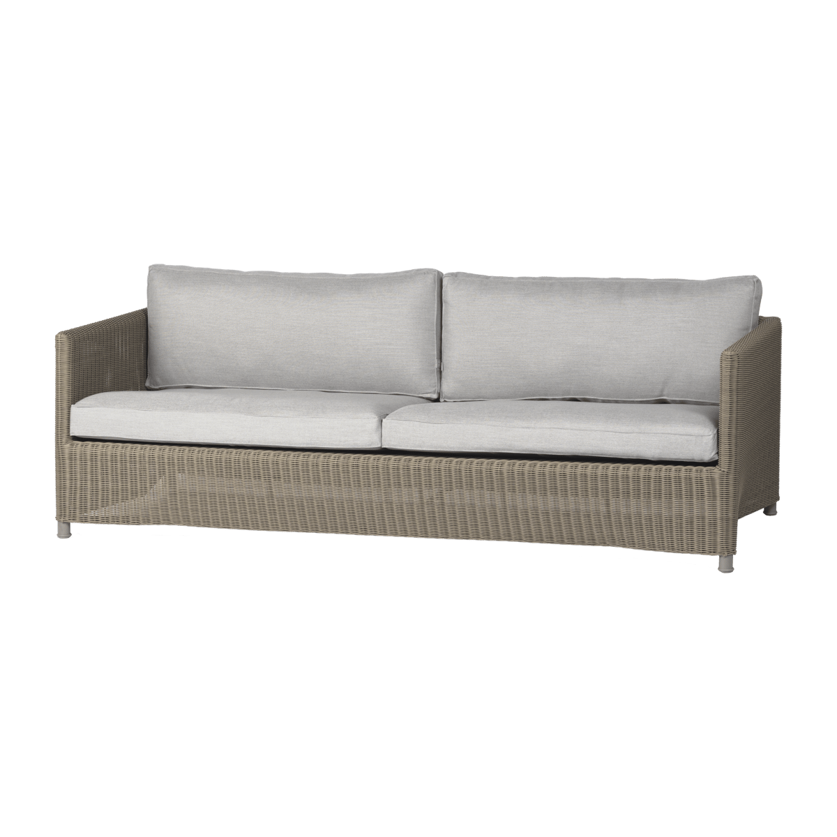 Cane-line Diamond 3-Sitzer Sofa Natural, caneline natté light grey