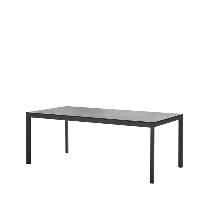 Drop Esstisch - Fossil Black Lavagrau Aluminium Stativ 100x200cm - Cane-line