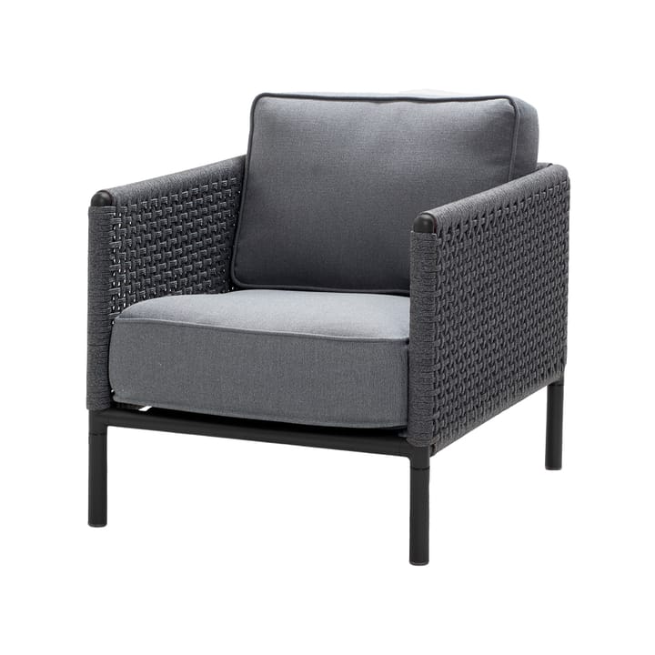 Encore Lounge-Sessel - Cane-Line Airtouch Lava Grey/Dark Grey, inkl. Kissen - Cane-line