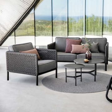 Encore Lounge-Sessel - Cane-Line Airtouch Lava Grey/Dark Grey, inkl. Kissen - Cane-line