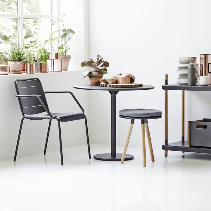 Go Café-Tisch Ø80 cm, Lava Grey-Lava Grey Cane-line