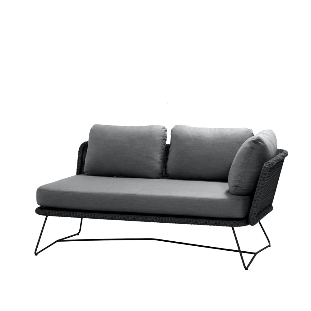 Cane-line Horizon Modulsofa Cane-Line Matt Grey-Links-Schwarz Stativ