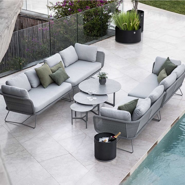 Horizon Modulsofa, Cane-Line Matt Light Grey, links Cane-line