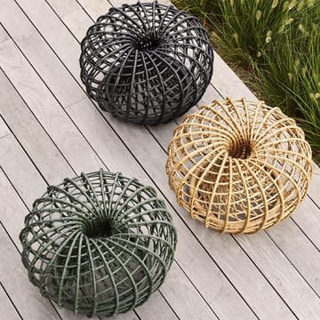 Nest Tisch/Hocker - Natural, groß, inkl. Glasscheibe - Cane-line