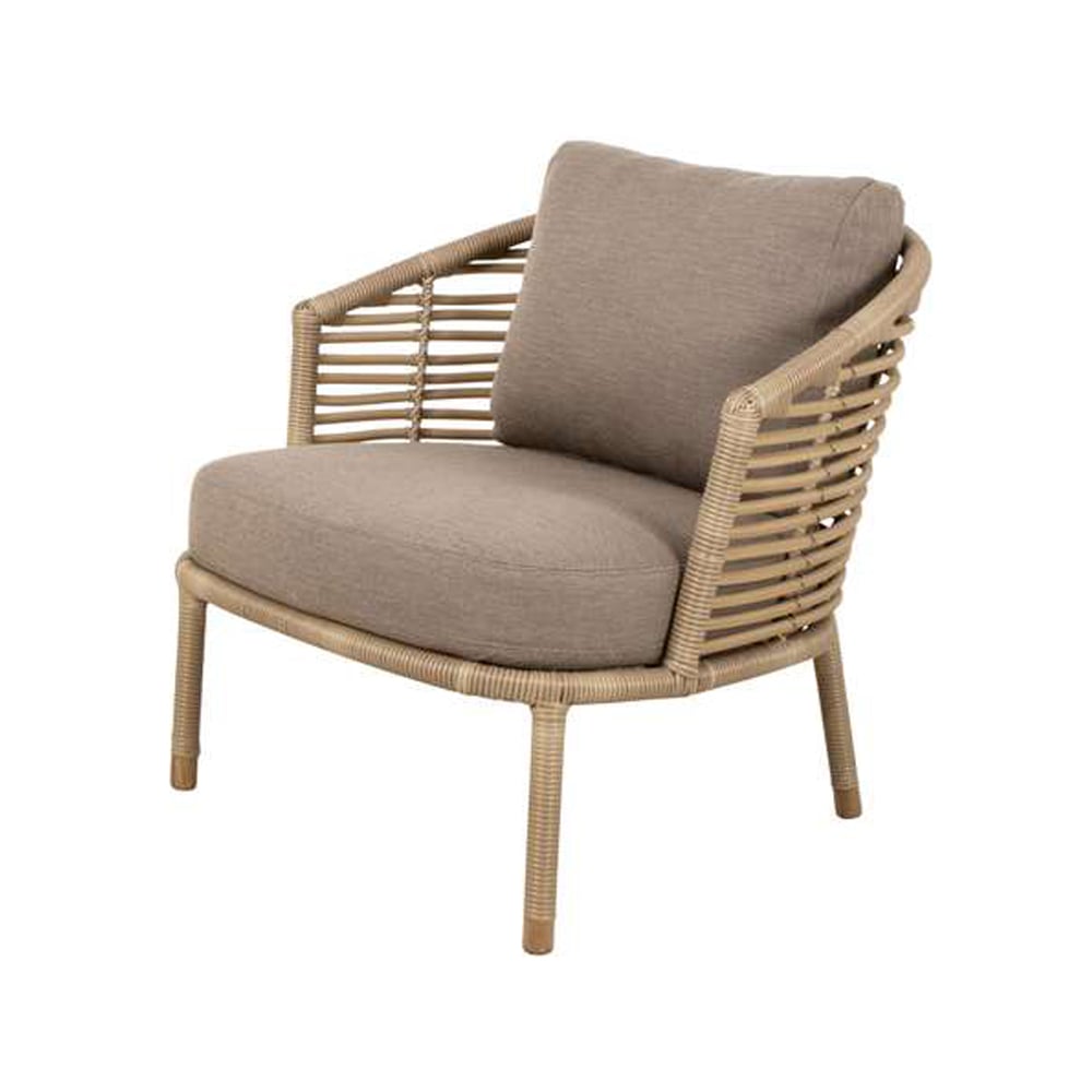 Cane-line Sense Lounge Sessel Cane-Line Matt Taupe, Natural, inklusive taupe Kissen