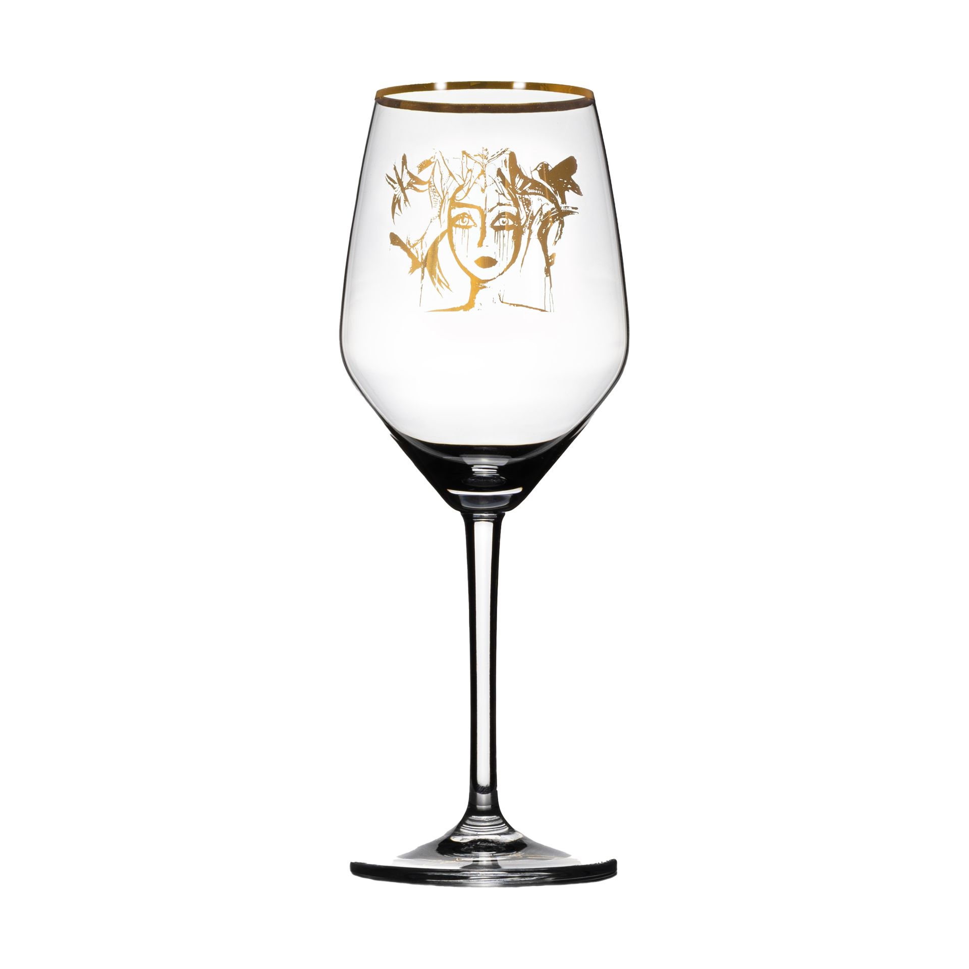 Gold Edition Slice of Life Rosé/White Wine Glass by Carolina Gynning