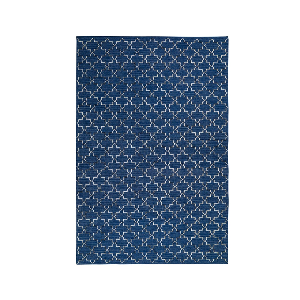 Chhatwal & Jonsson New Geometric Teppich Indigo melange/off white, 234 x 323cm