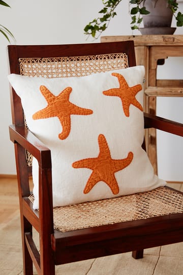 Star Fish Kissenbezug 50 x 50cm - Off white-orange - Chhatwal & Jonsson